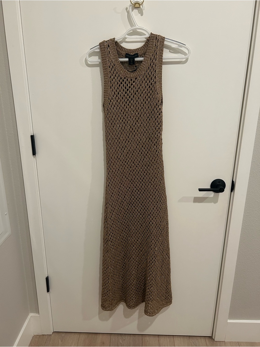 House of Harlow 1960 Brown Crochet Knit Maxi Dress